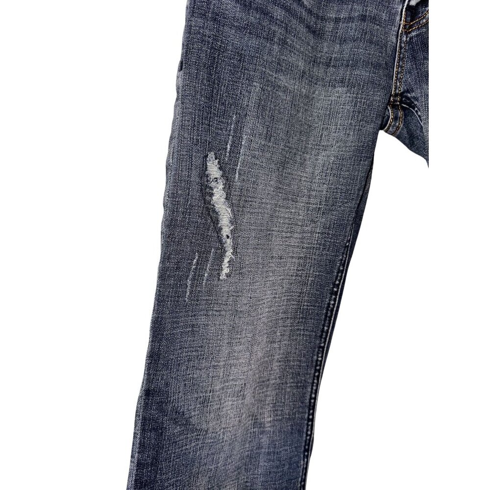 Rock & Roll cowboy Womens Distressed Bootcut Jeans Size 30 Blue Denim With Ripp - Picture 4 of 11